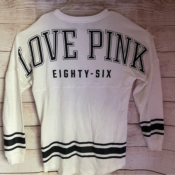 Victoria’s Secret varsity colorblock spell out shirt size xs spirit jersey - Picture 1 of 6